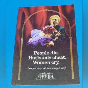 1997 Original San Francisco Opera 75th Season Post Card 2